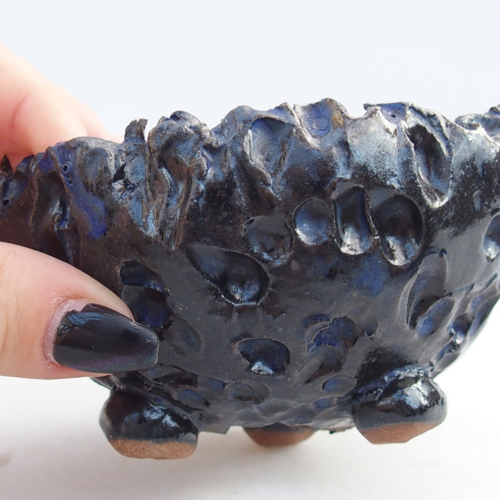 Conchiglia in ceramica 10 x 9 x 7 cm , colore blu