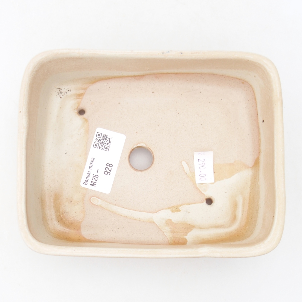 Ciotola per bonsai in ceramica 15 x 12 x 4,5 cm, colore beige