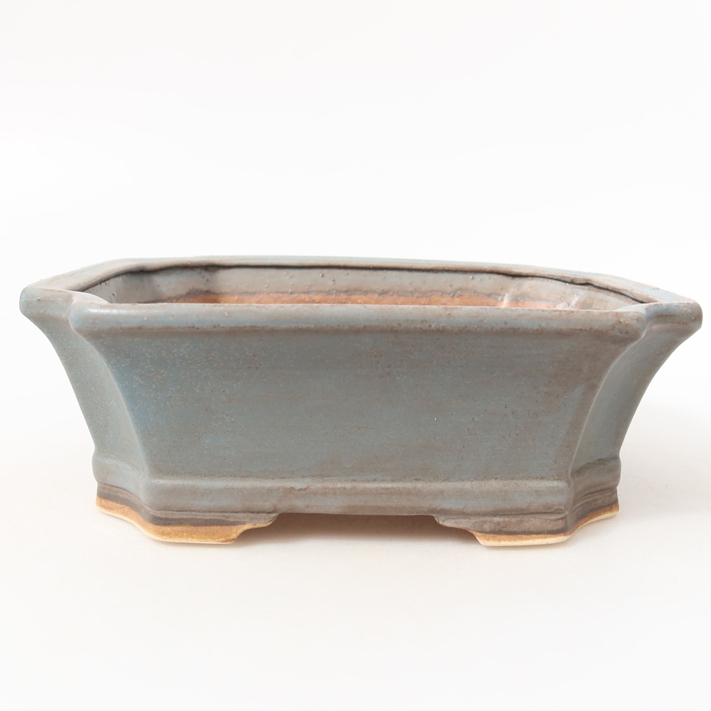 Vaso da bonsai in ceramica 18 x 15 x 6 cm, colore blu