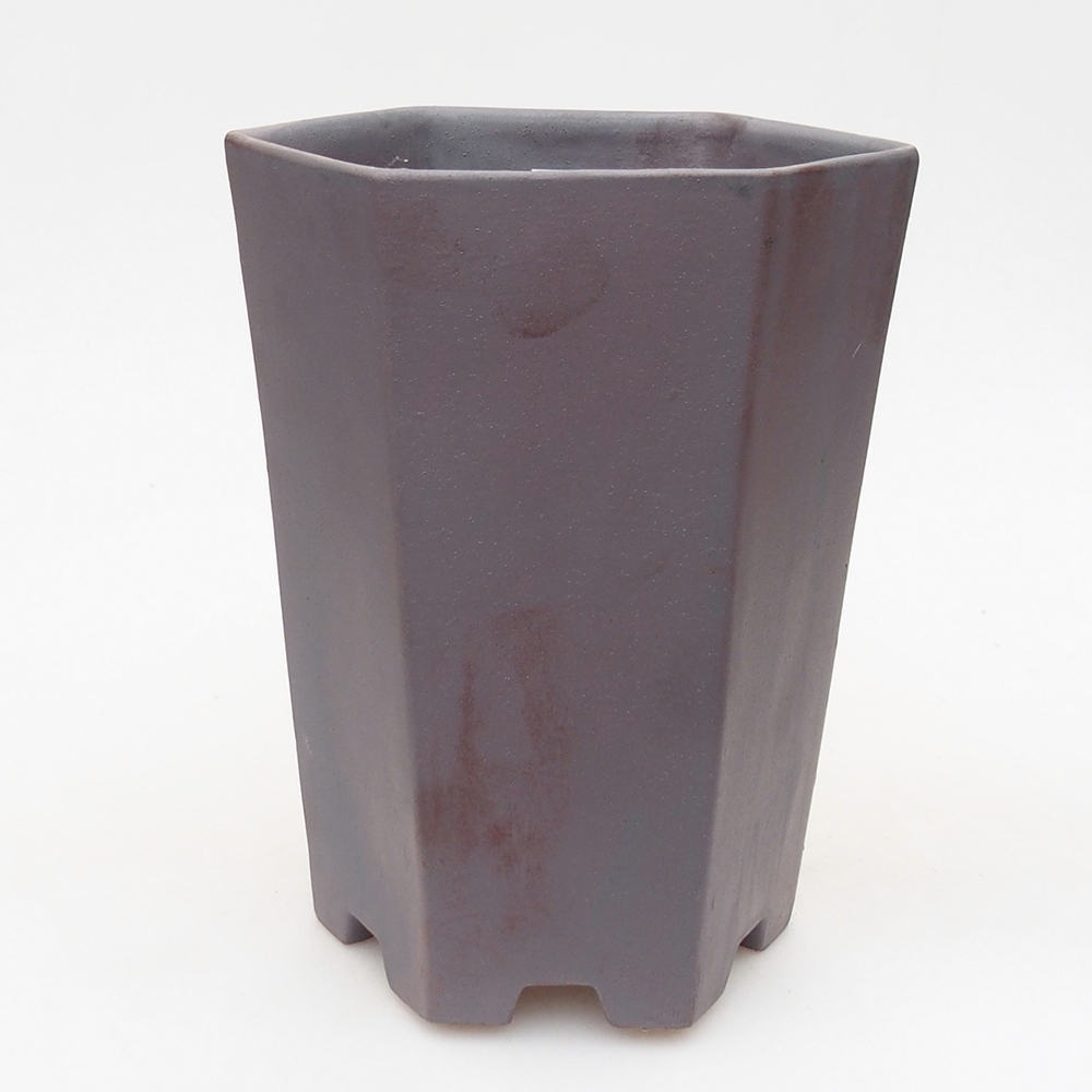 Ciotola bonsai in ceramica 13 x 11,5 x 17 cm, colore metallo