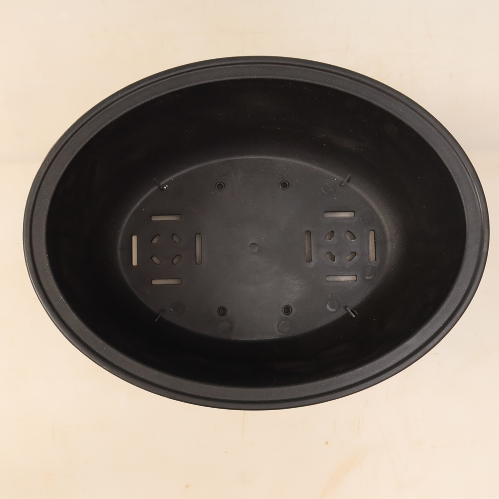 Vaso per bonsai in plastica MP-29 nero - 31,5 x 24 x 12 cm