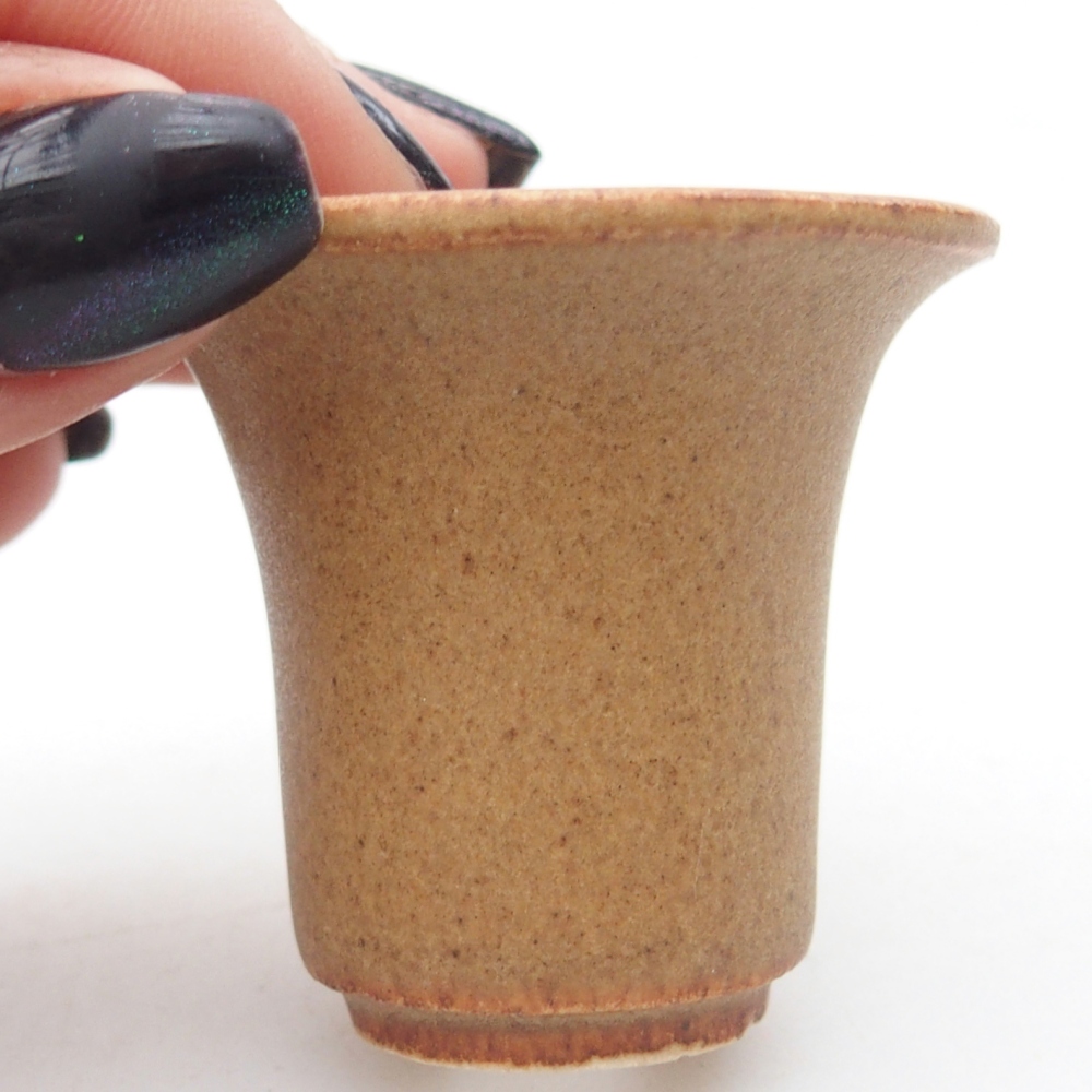 Ciotola per mini bonsai 4,5 x 4,5 x 4 cm, marrone