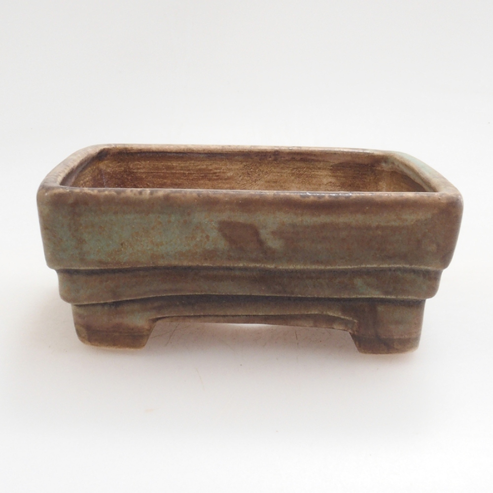 Ciotola per bonsai in ceramica 10 x 8,5 x 4 cm, marrone