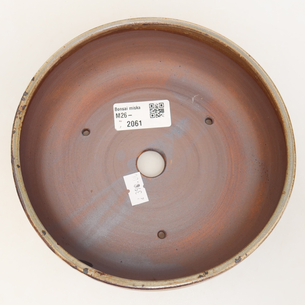 Vaso da bonsai in ceramica 17 x 17 x 5,5 cm, colore marrone