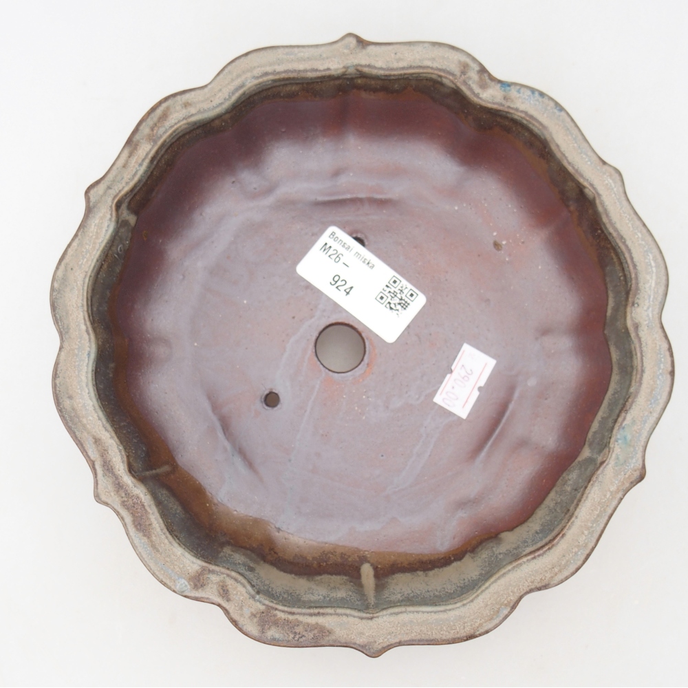 Ciotola bonsai in ceramica 18 x 18 x 5 cm, blu-grigio