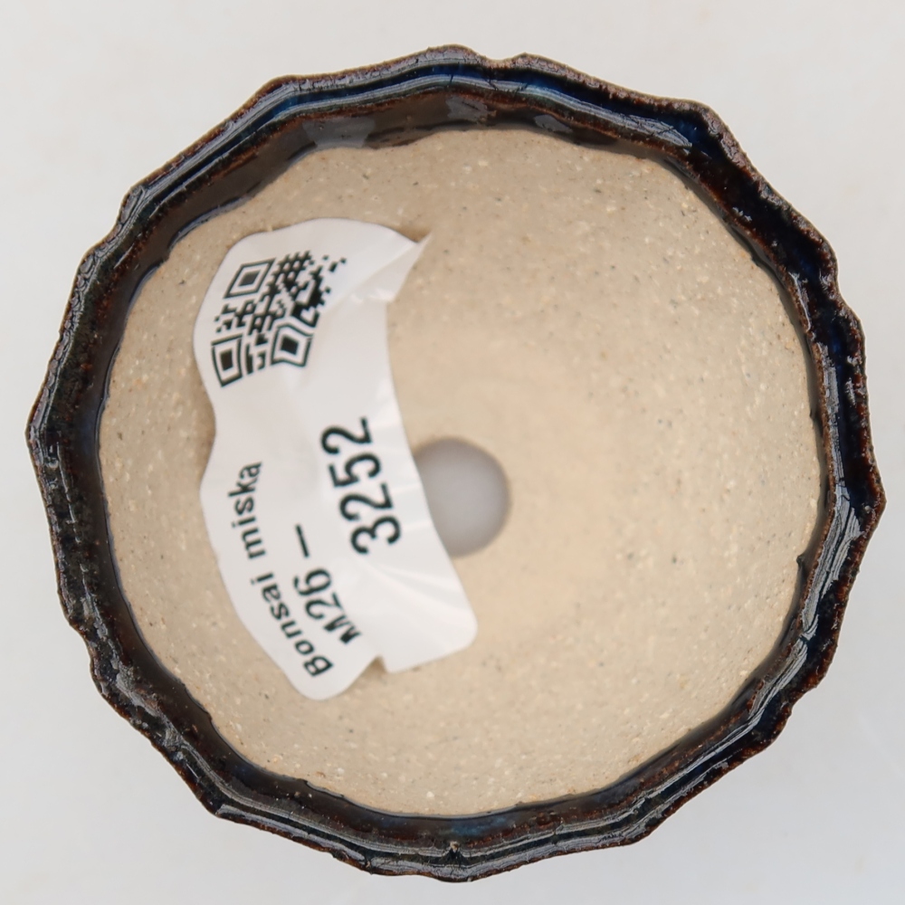 Vaso in ceramica per bonsai 5,5 x 5,5 x 3,5 cm, colore blu