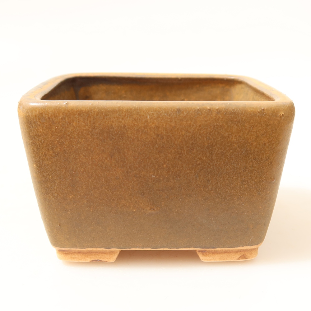 Ciotola per bonsai in ceramica 8,5 x 8,5 x 5,5 cm, marrone