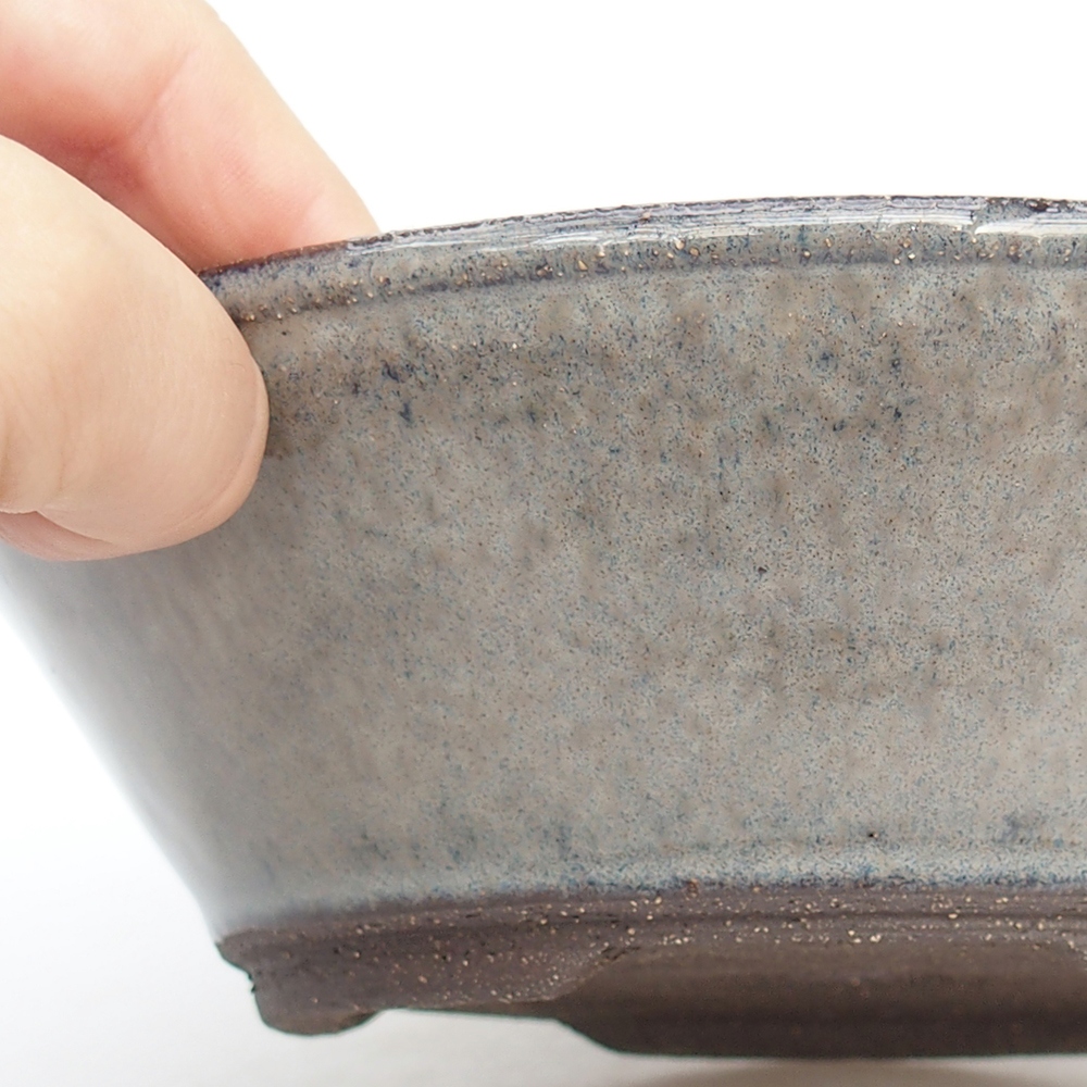 Ciotola bonsai in ceramica 19 x 19 x 6 cm, grigio