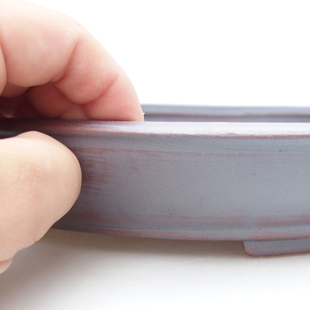 Ciotola bonsai in ceramica 25 x 20 x 4 cm, colore metallo