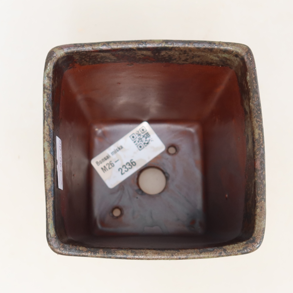 Vaso da bonsai in ceramica 9 x 9 x 11,5 cm, colore marrone