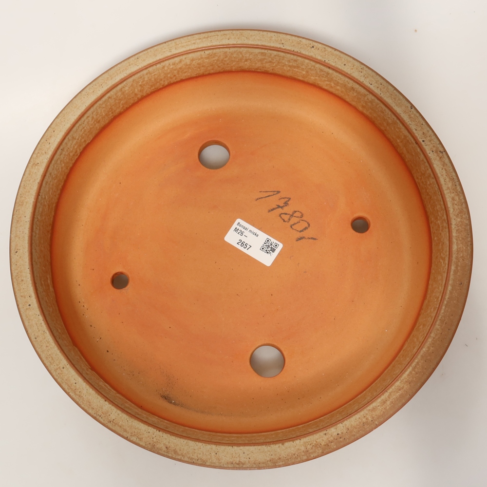 Contenitore in ceramica 31 x 31 x 7 cm, colore marrone