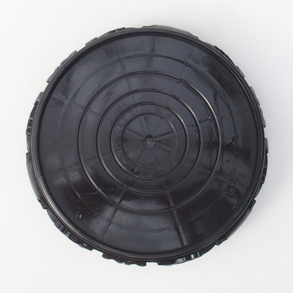 Tavolo per bonsai in plastica rotondo 17,5 x 17,5 x 4 cm, colore nero