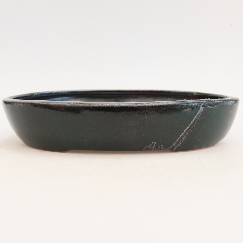 Vaso da bonsai in ceramica 22 x 17 x 4 cm, colore verde