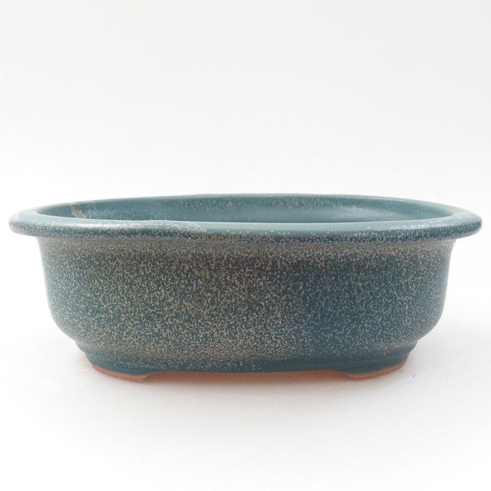 Ciotola bonsai in ceramica 18 x 14,5 x 6 cm, colore blu