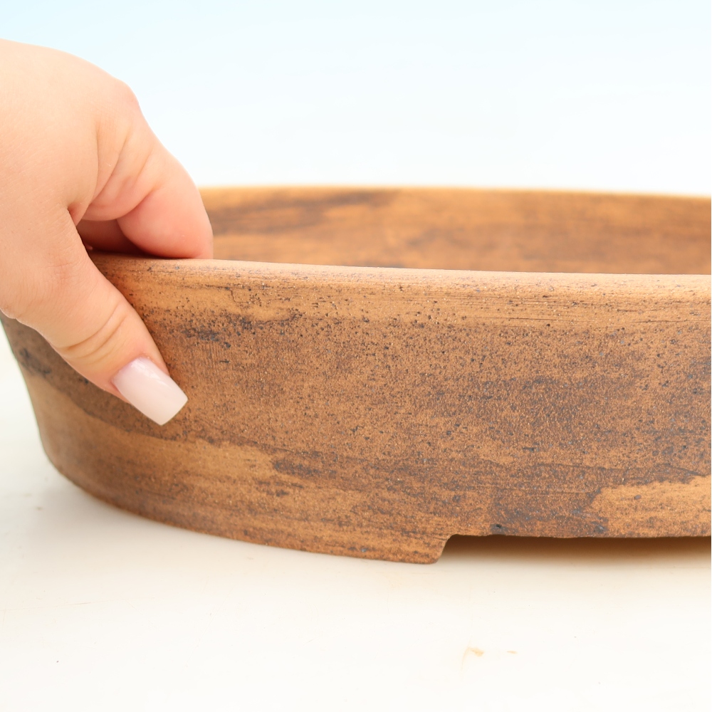 Vaso da bonsai in ceramica 38 x 30,5 x 7,5 cm, colore marrone