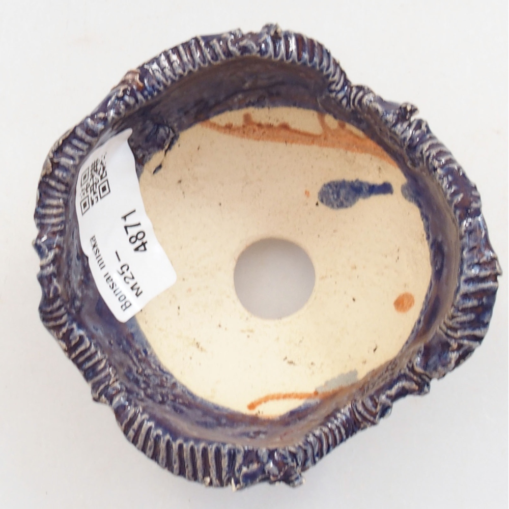 Conchiglia in ceramica 7 x 7 x 5 cm , colore blu