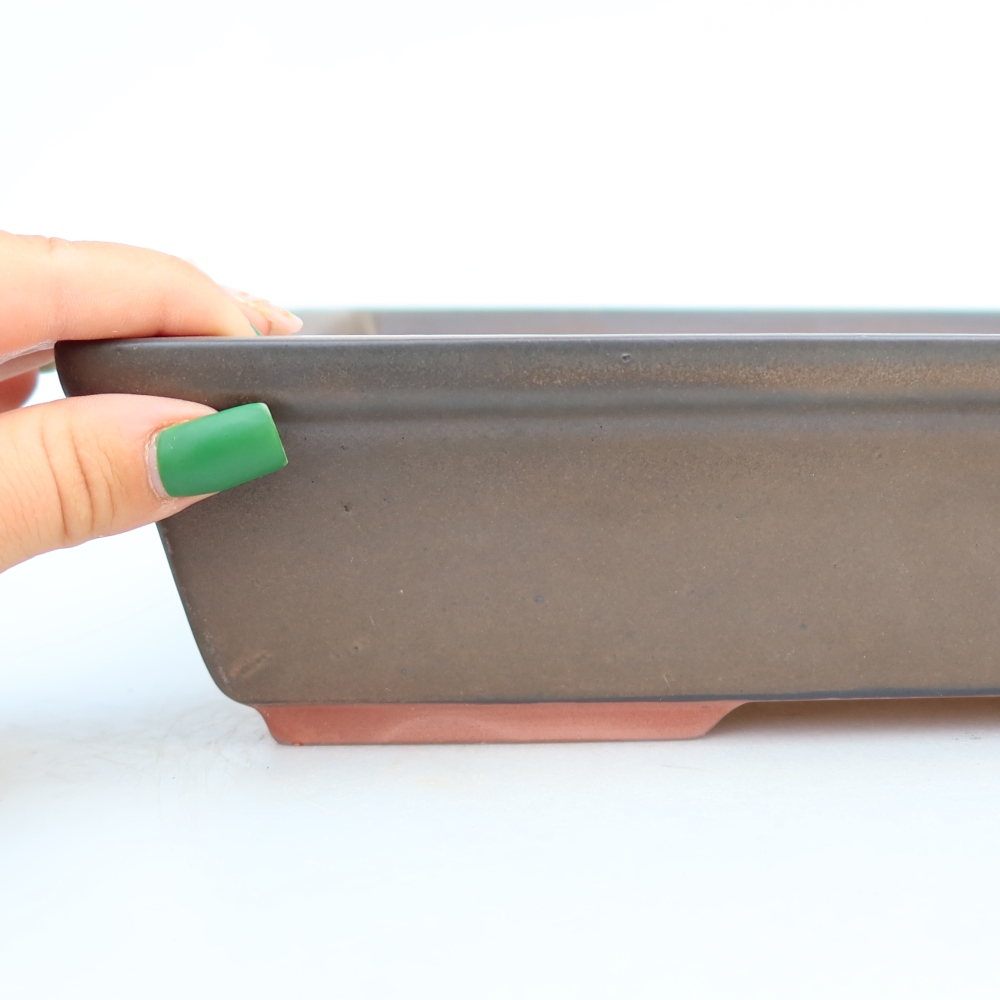 Ciotola in ceramica  25,5 x 19 x 6,5 cm, colore marrone