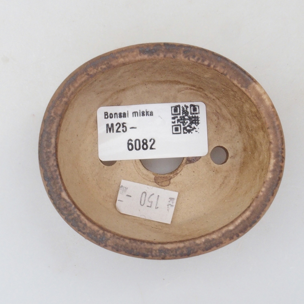 Ciotola per bonsai in ceramica 10 x 8,5 x 4 cm, marrone