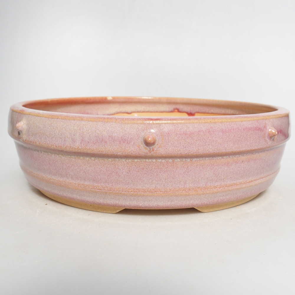 Ciotola bonsai in ceramica 23 x 23 x 6,5 cm, rosa