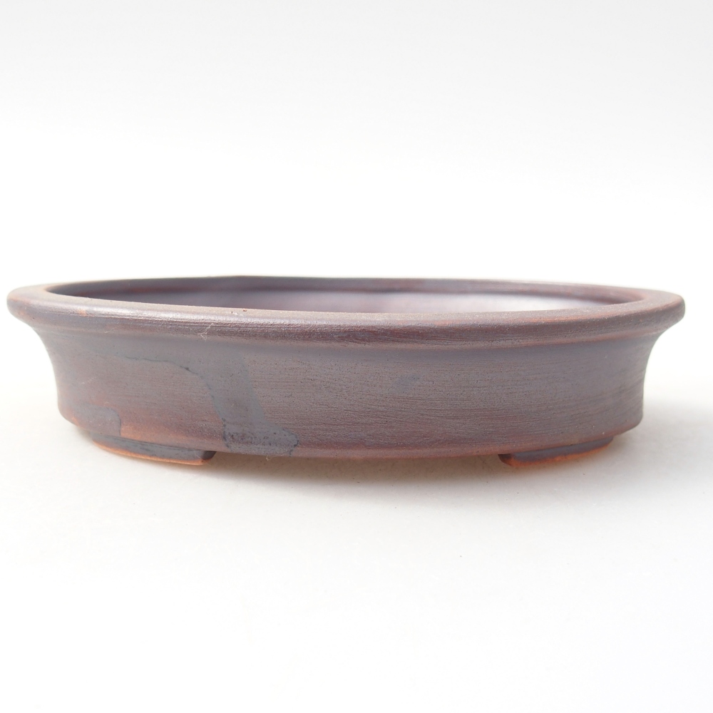 Ciotola bonsai in ceramica 13 x 10,5 x 3 cm, colore metallo