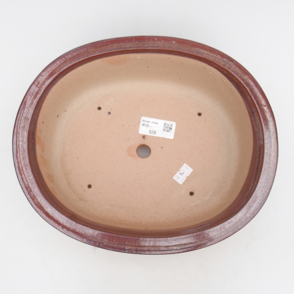 Ciotola per bonsai in ceramica 26 x 22 x 8 cm, marrone