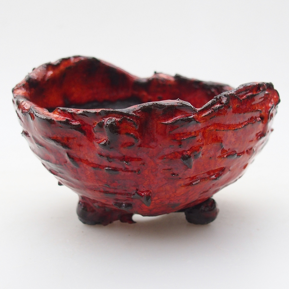 Conchiglia in ceramica 10 x 9 x 6,5 cm , colore rosso