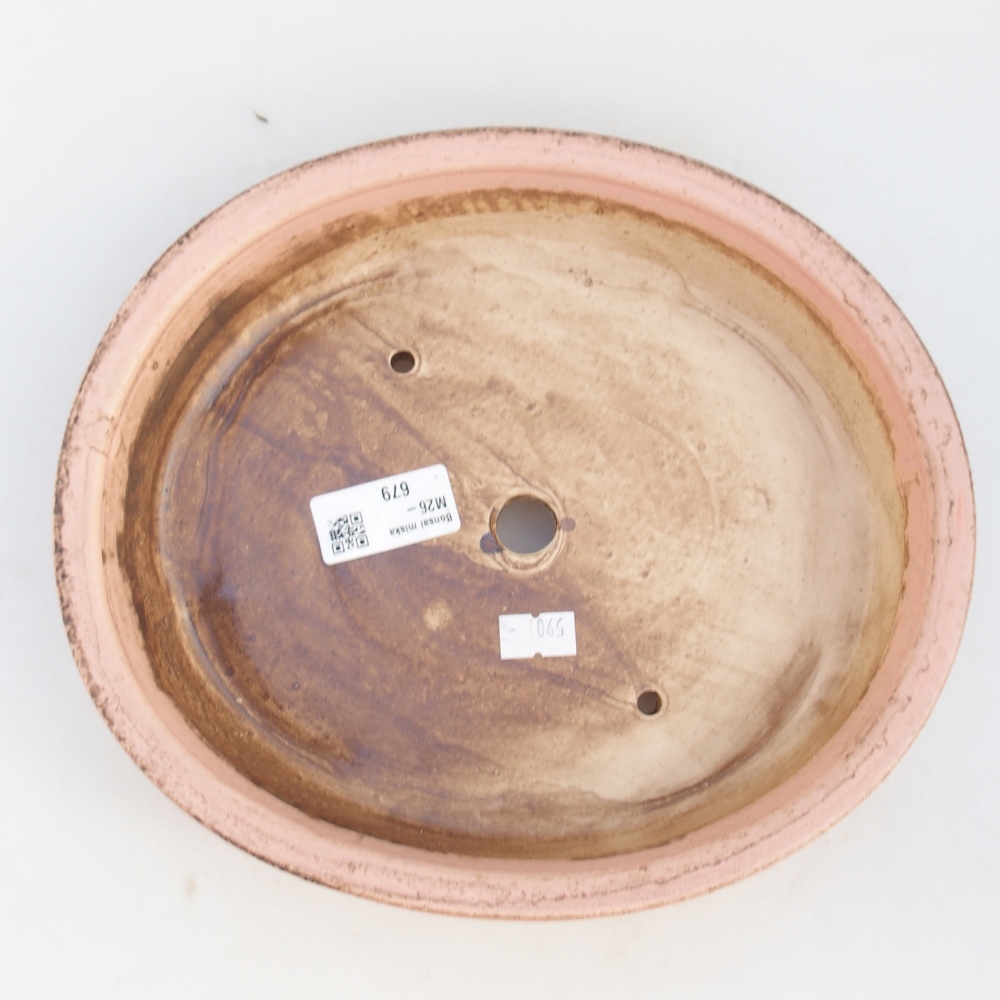 Ciotola bonsai in ceramica 24 x 21 x 5 cm, rosa