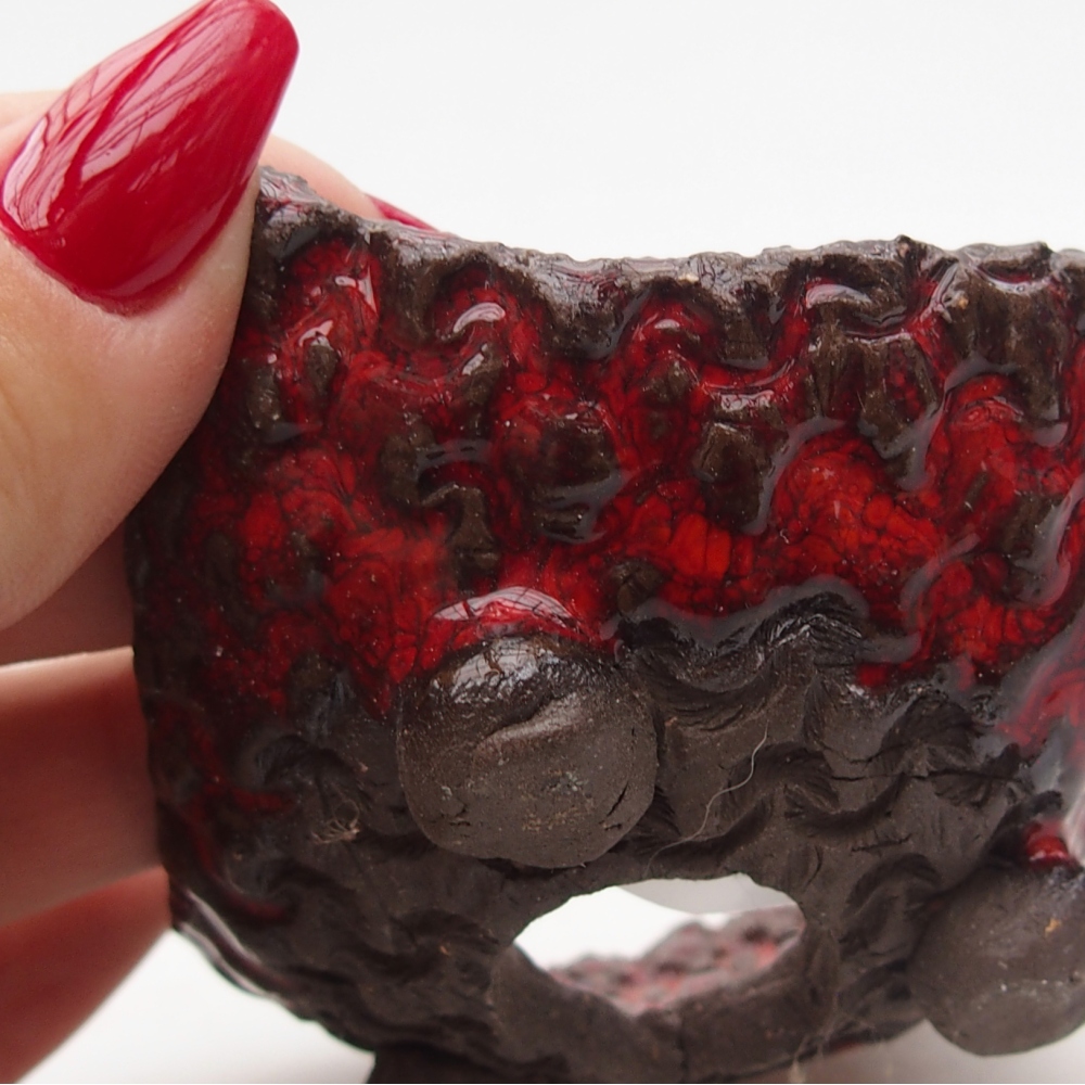 Conchiglia in ceramica 7,5 x 6 x 4 cm , colore rosso