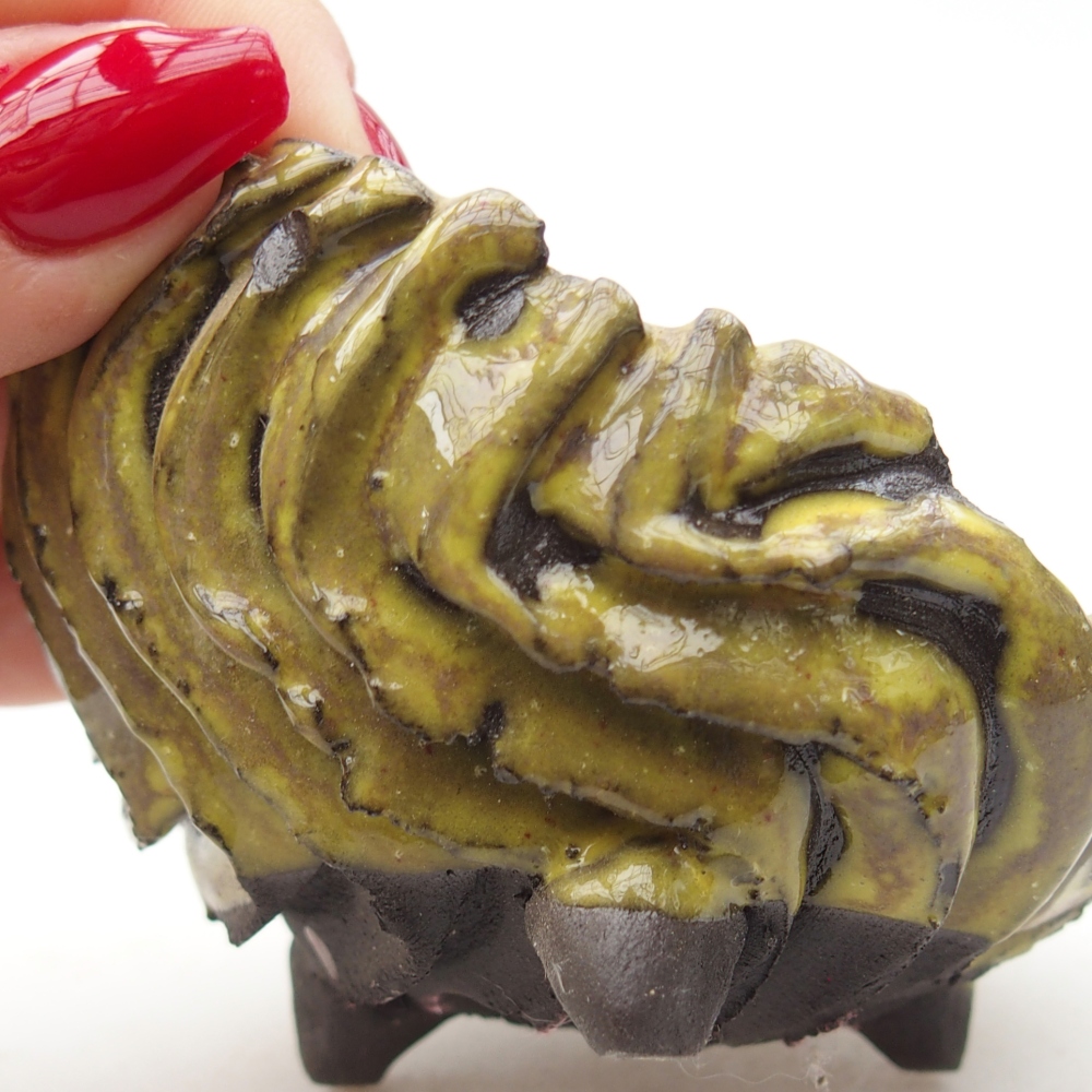 Conchiglia in ceramica 8,5 x 8 x 6 cm , giallo