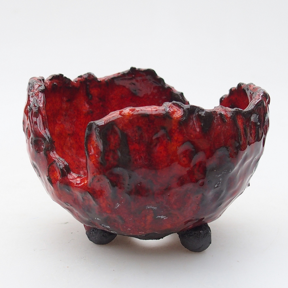Conchiglia in ceramica 9,5 x 9 x 7 cm , colore rosso
