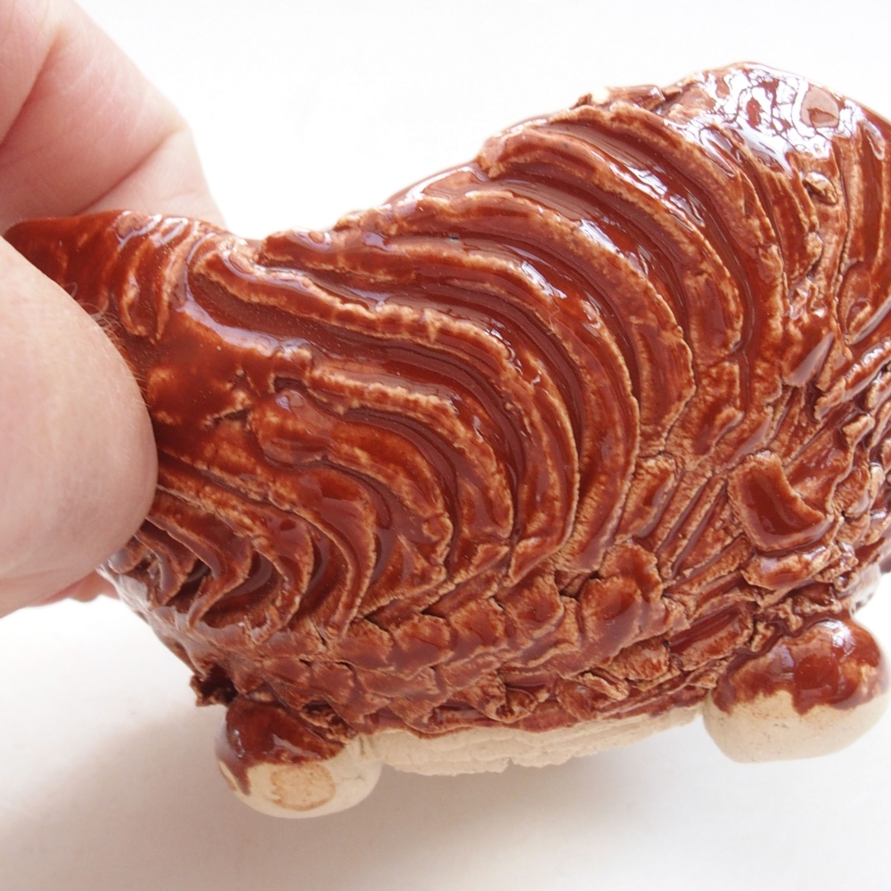 Conchiglia in ceramica 8 x 7 x 6 cm , colore marrone