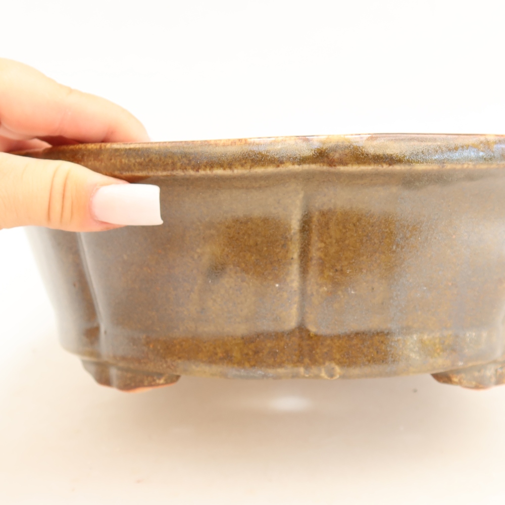 Ciotola bonsai in ceramica 26 x 26 x 8 cm, marrone