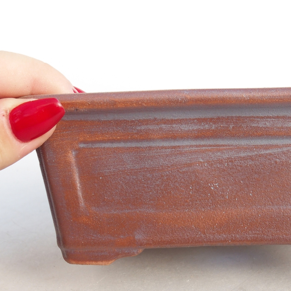 Ciotola bonsai in ceramica 26 x 26 x 8 cm, colore rosso