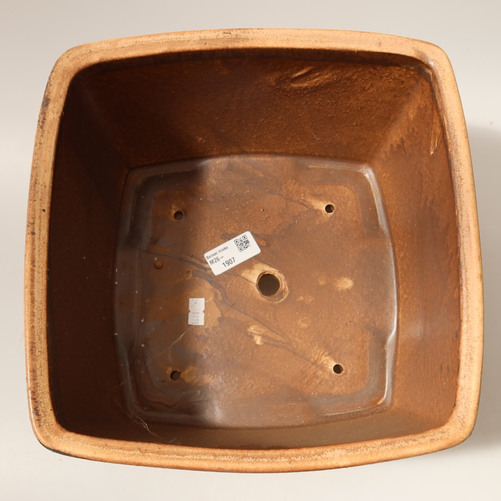 Vaso da bonsai in ceramica 26,5 x 26,5 x 15,5 cm, colore rosa