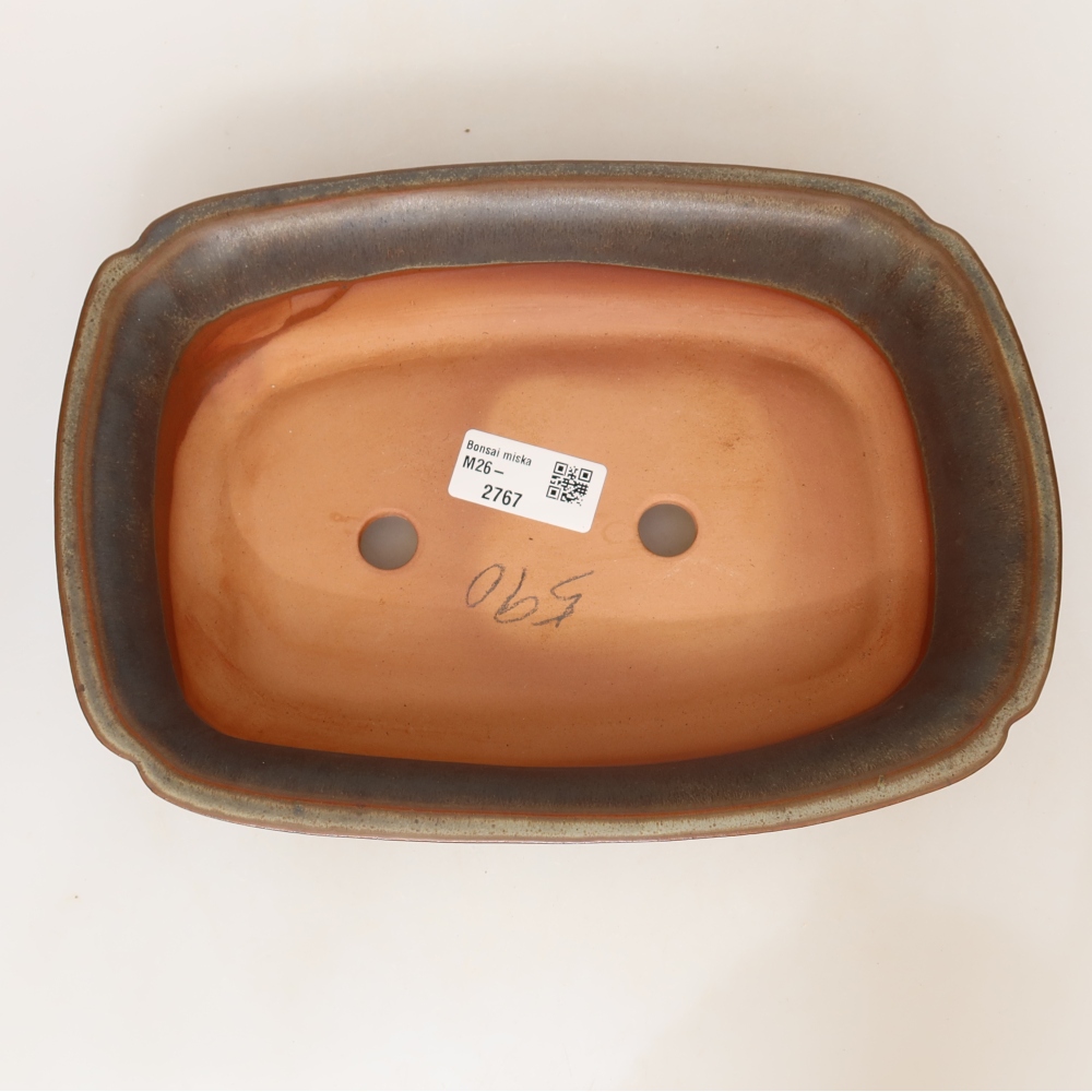 Ciotola in ceramica  24 x 17 x 6 cm, colore marrone