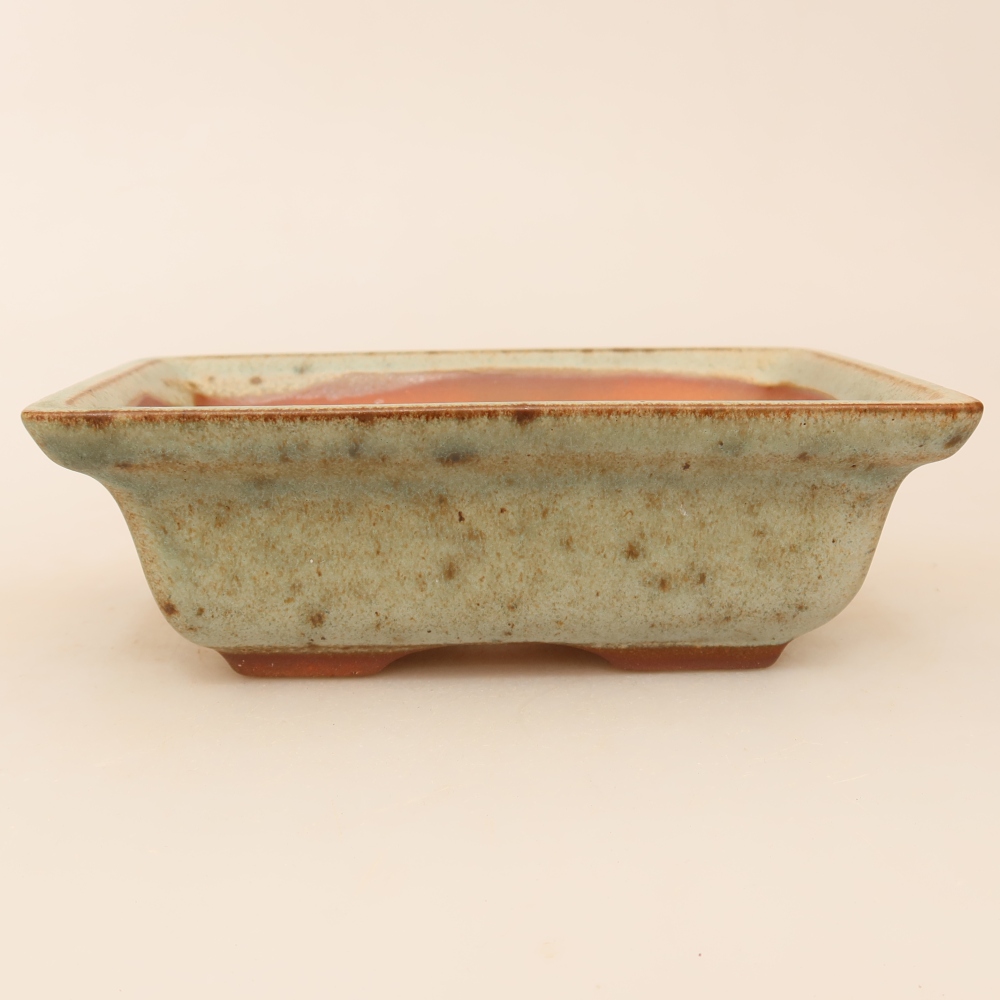 Ciotola in ceramica  14,5 x 10 x 5 cm, colore beige-verde