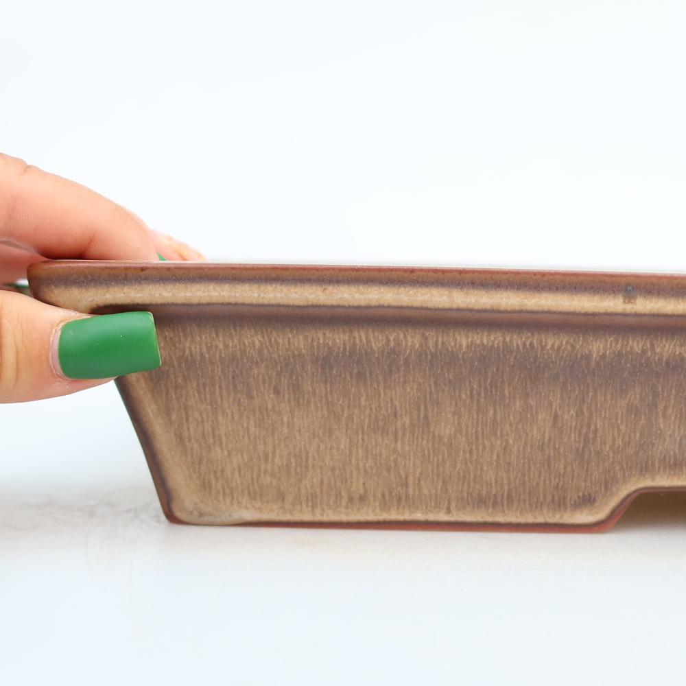 Ciotola in ceramica  26 x 20 x 5 cm, colore marrone