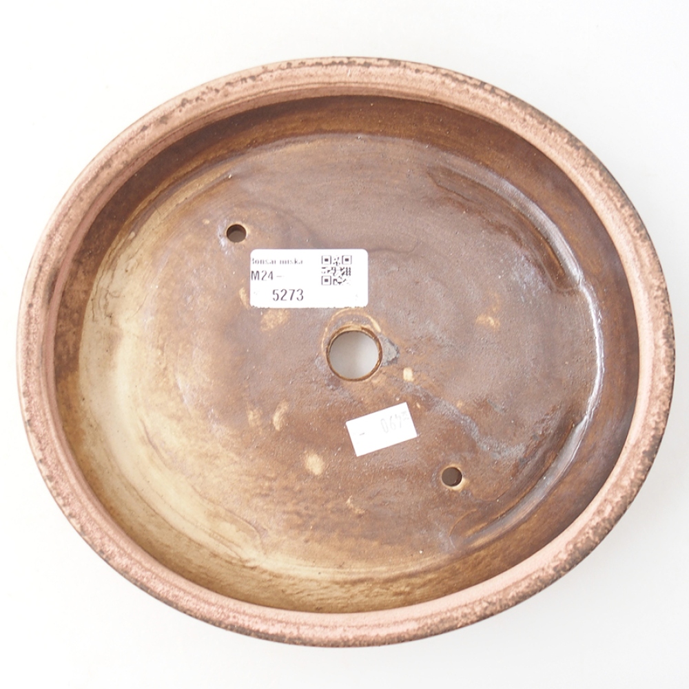 Ciotola bonsai in ceramica 20,5 x 18,5 x 4,5 cm, rosa