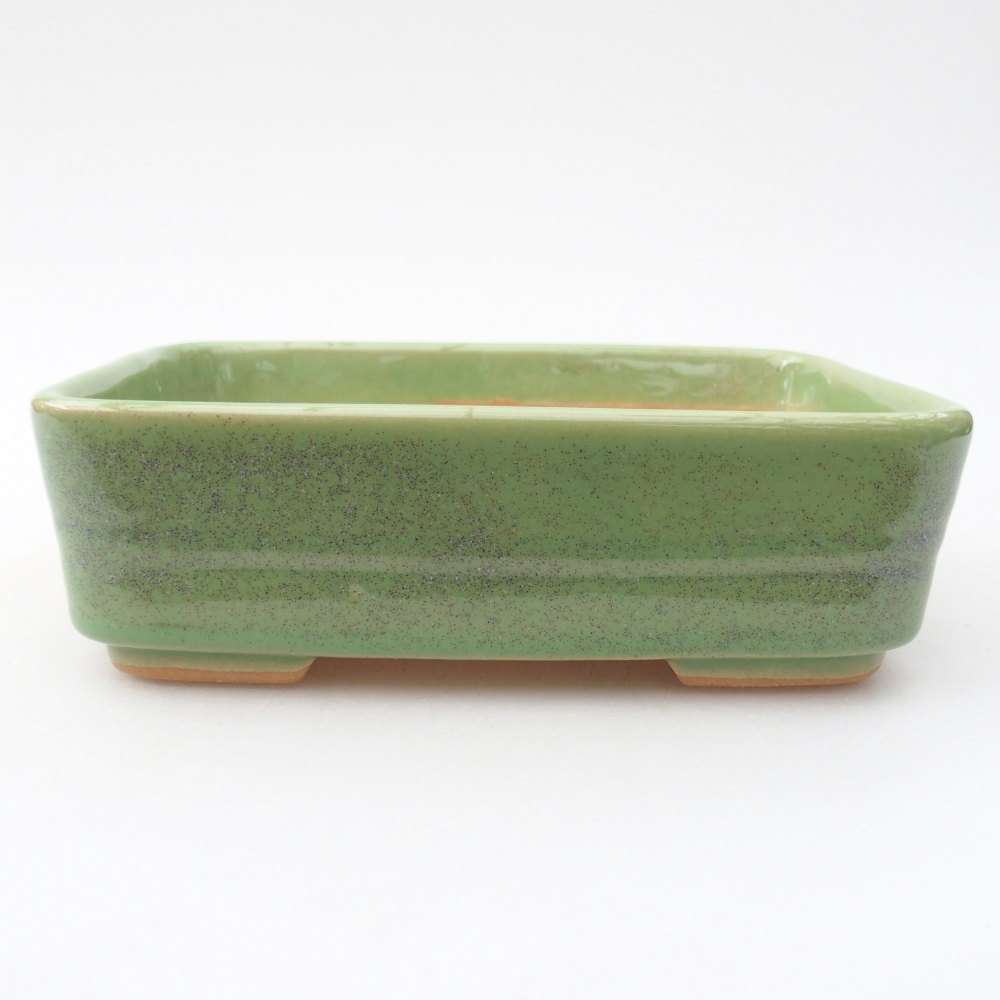 Ciotola bonsai in ceramica 14,5 x 10,5 x 4,5 cm, verde