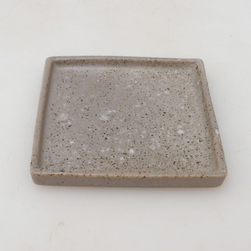Sottovaso bonsai quadrato M - 10 x 10 x 1,5 cm - beige