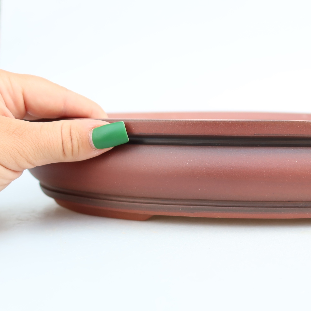 Ciotola in ceramica  31 x 23,5 x 5,5 cm, colore mattone