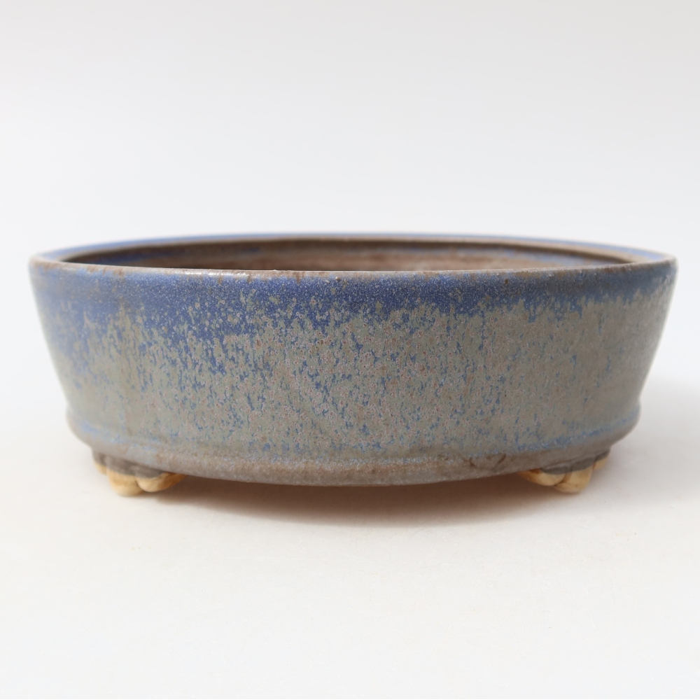 Vaso da bonsai in ceramica 15,5 x 15,5 x 5 cm, colore blu