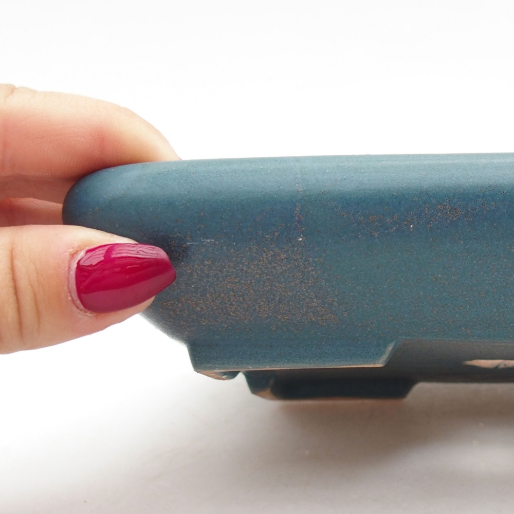 Ciotola bonsai in ceramica 17 x 14 x 3,5 cm, colore blu