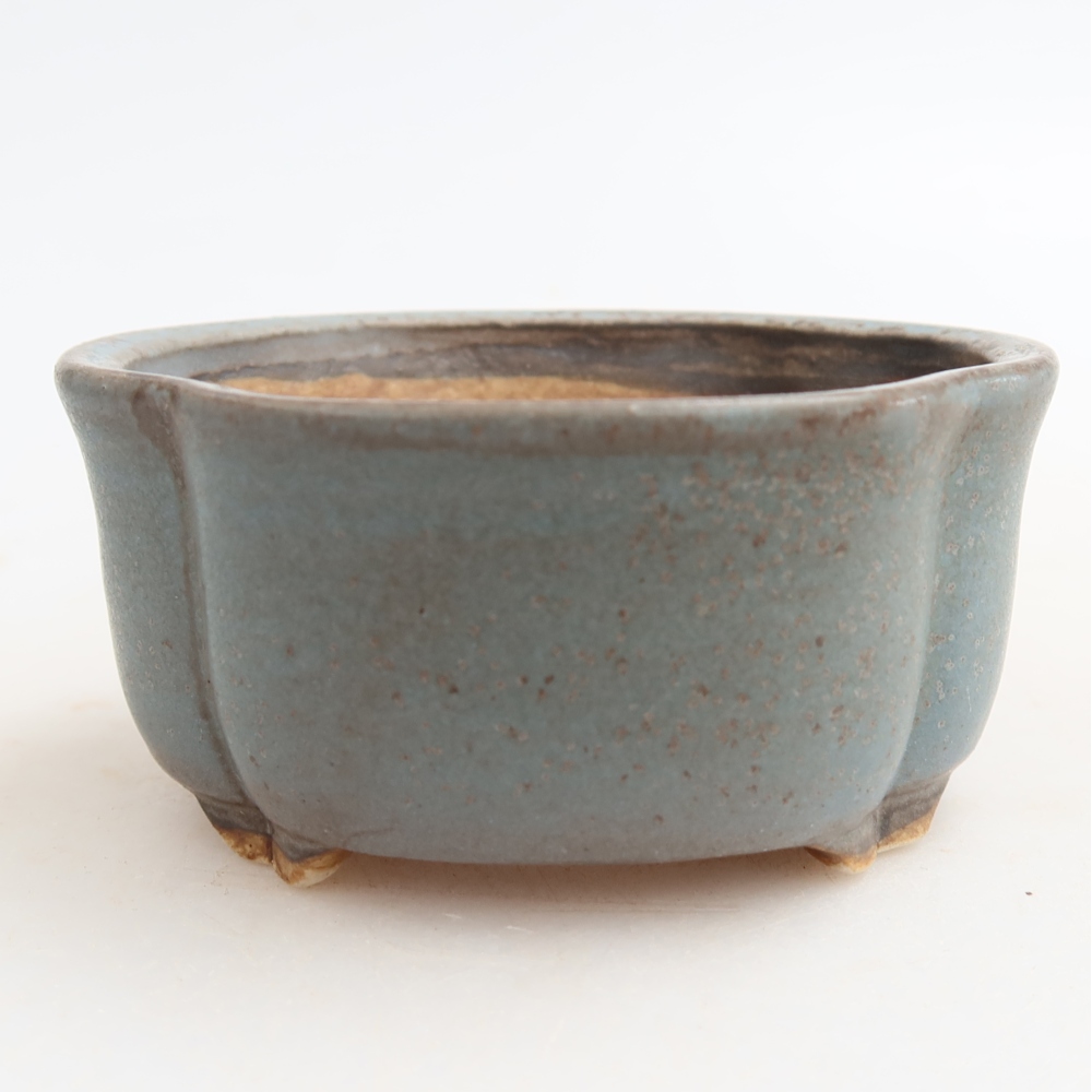 Vaso in ceramica per bonsai 8 x 7,5 x 3,5 cm, colore blu