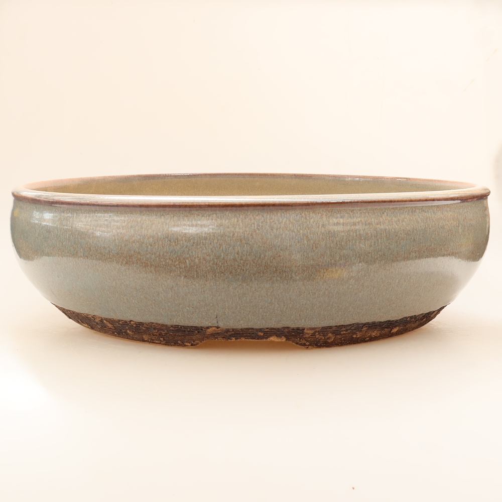 Vaso in ceramica per bonsai 35 x 35 x 9,5 cm, colore grigio - SOLO RITIRO IN NEGOZIO o spedizione su pallet