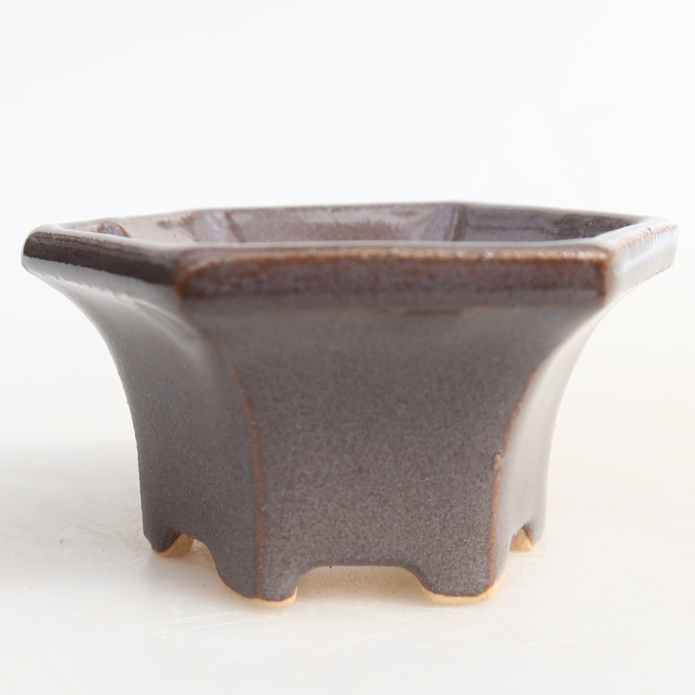 Vaso in ceramica per bonsai, 5,5 x 5 x 3 cm, colore grigio