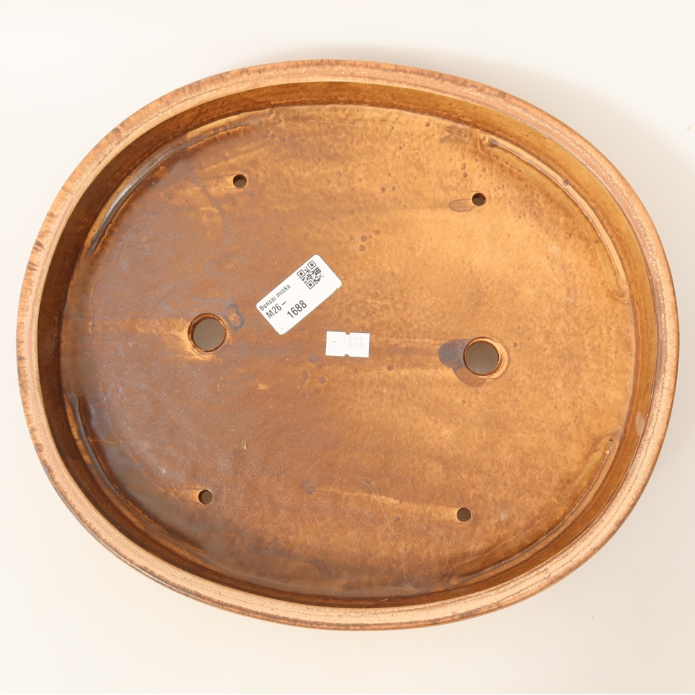 Vaso da bonsai in ceramica 30,5 x 26,5 x 4 cm, colore rosa