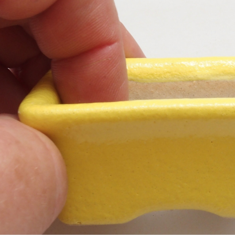 Ciotola per bonsai in ceramica 5,5 x 4 x 2,5 cm, giallo