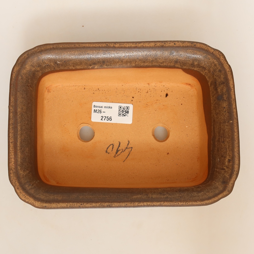 Ciotola in ceramica  20 x 15,5 x 5,5 cm, colore marrone