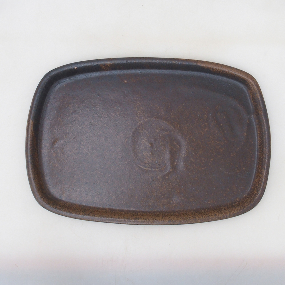 Ciotola bonsai + piattino H09 - 30 x 23 x 7,5 cm - marrone